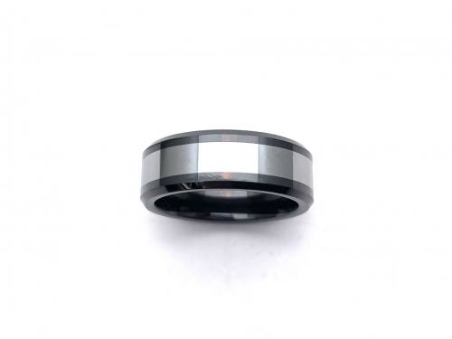 Tungsten Carbide Ring Black IP Plating 8mm