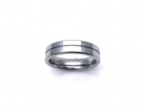 Tungsten Carbide Single Groove Ring 6mm