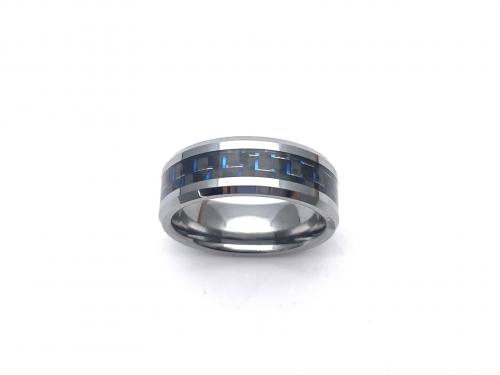Tungsten Carbide Ring With Carbon Fibre Inlay 8mm