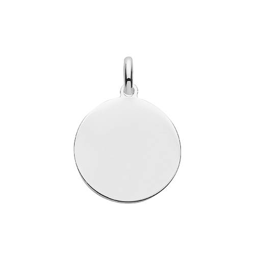 Silver Round Tag Pendant 17mm