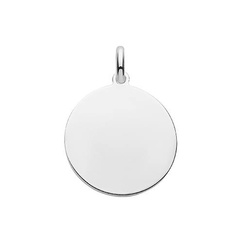 Silver Round Tag Pendant 20mm
