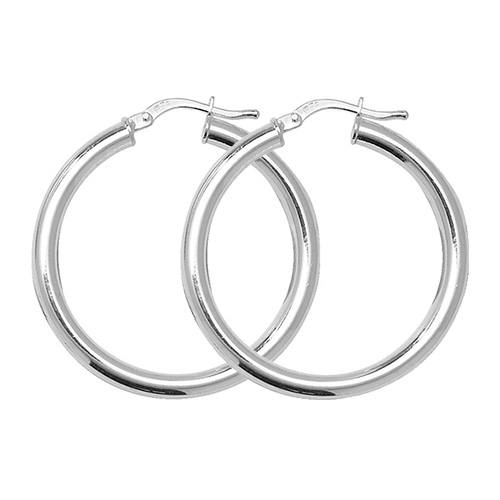 Silver Hoop Earrings 25mm