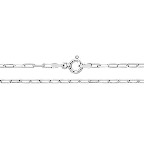 Silver Paperclip Anklet 10 Inch