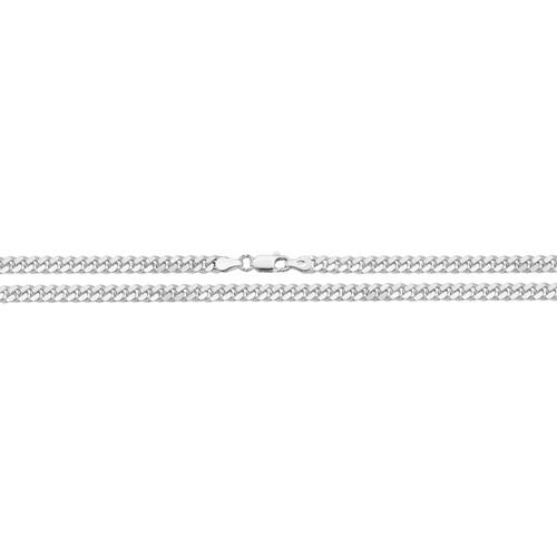 Silver Close Link Curb Chain 18 inches