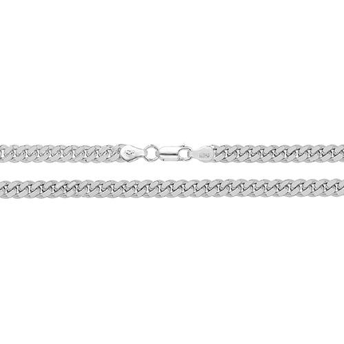 Silver Close Link Curb Chain 22 inches