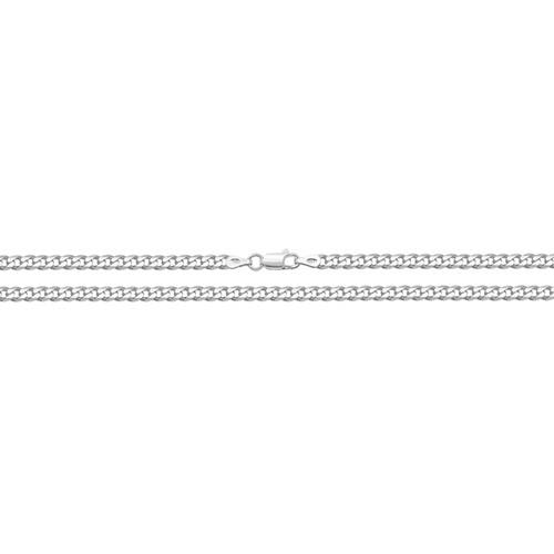 Silver Close Link Curb Chain 24 inches