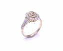 18ct Yellow Gold Diamond Cluster Ring 0.75ct