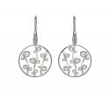 Silver 925 & C.Z Detail Drop Earrings