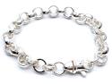 Silver Round Belcher Bracelet 7 Inch