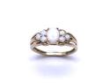 9ct Yellow Gold Opal Cluster Ring