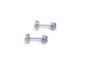 9ct Yellow Gold Ruby & Diamond Halo Stud Earrings