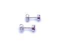 9ct White Gold Ruby & Diamond Stud Earrings