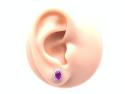 18ct Yellow Gold Ruby & Diamond Stud Earrings