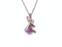 9ct Yellow Gold Ruby Drop Pendant & Chain