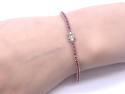 9ct Yellow Gold Ruby & Diamond Bracelet 7 1/4 Inch