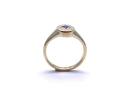 9ct Yellow Gold Sapphire Solitaire Signet Ring