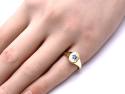 9ct Yellow Gold Sapphire Solitaire Signet Ring