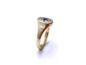 9ct Yellow Gold Sapphire Solitaire Signet Ring