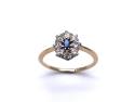 18ct Sapphire & Diamond Cluster Ring