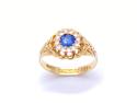 18ct Synthetic Sapphire & Diamond Ring1909