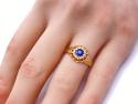 18ct Synthetic Sapphire & Diamond Ring1909