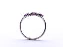 18ct Pink Sapphire & Diamond Wishbone