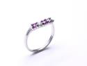 18ct Pink Sapphire & Diamond Wishbone