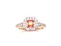 9ct Orange Sapphire & Zircon Ring