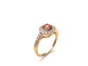 9ct Orange Sapphire & Zircon Ring