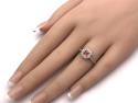 9ct Orange Sapphire & Zircon Ring