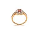 9ct Orange Sapphire & Zircon Ring