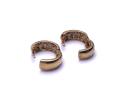 9ct Yellow Gold Diamond Hoop Earrings