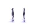 9ct White Gold Diamond Hoop Earrings