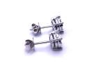 18ct White Gold Diamond Cluster Earring