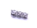 18ct White Gold Diamond 3 Stone Pendant