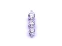 18ct White Gold Diamond 3 Stone Pendant