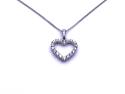18ct Diamond Heart Pendant & Chain