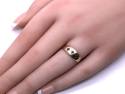14ct Yellow Gold Emerald 3 Stone Ring