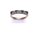 9ct Yellow Gold Emerald & Diamond Ring