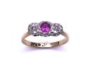 9ct Pink Sapphire & Diamond Ring