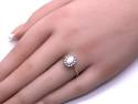 9ct Yellow Gold Opal & CZ Cluster Ring