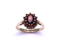 9ct Yellow Gold Garnet Cluster Ring