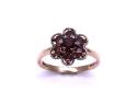 9ct Yellow Gold Garnet Cluster Ring