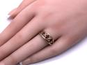 9ct Yellow Gold Garnet 3 Stone Ring