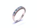 9ct Yellow Gold Emerald & Diamond Eternity Ring