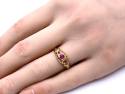 18ct Synthetic Ruby & Diamond Ring 1919