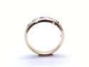 Synthetic Ruby & Diamond 5 Stone Ring