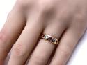 Synthetic Ruby & Diamond 5 Stone Ring