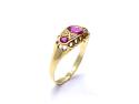 18ct Yellow Gold Ruby & Diamond Ring