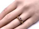 18ct Synthetic Ruby & Diamond Ring 1919